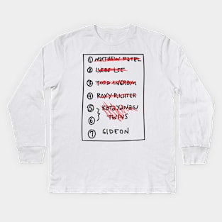 List of Evil Exes - Boss Battle Kids Long Sleeve T-Shirt